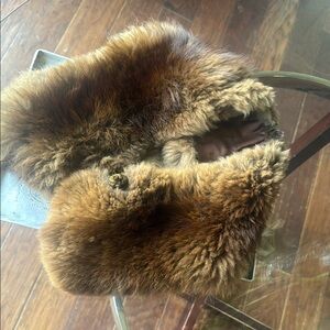 Pre 1940s Vintage Luxurious Brown Minx Fur Collar Scarf